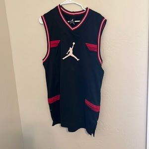 Air Jordan black and red jersey